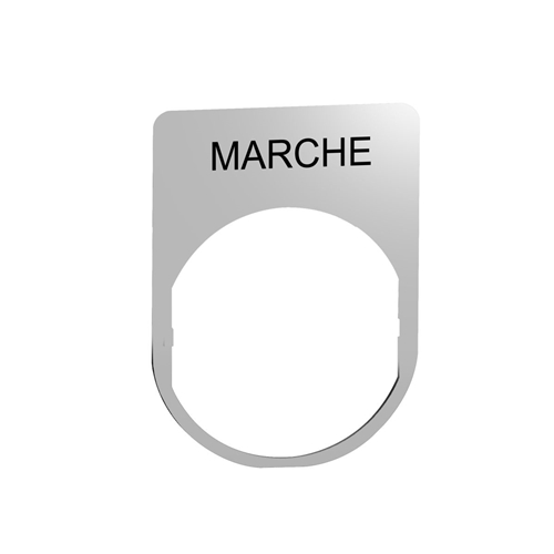 Schneider Electric legend plate metal with marche