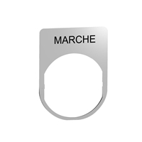 Schneider Electric legend plate metal with marche