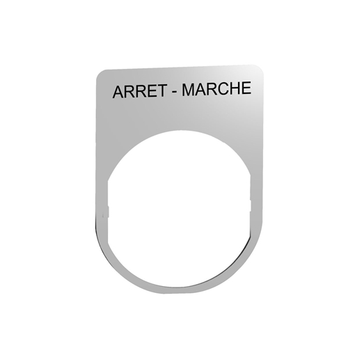 Schneider Electric legend plate metal with arret-m