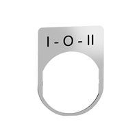 Schneider Electric legend plate metal with i-o-ii