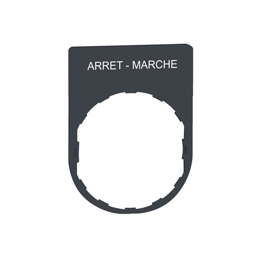 Schneider Electric legend plate with arret-marche