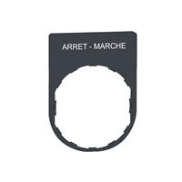 Schneider Electric legend plate with arret-marche